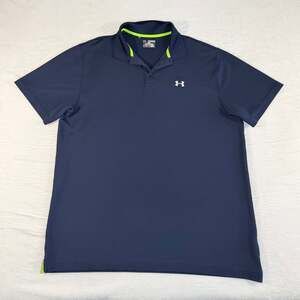 Under Armour HeatGear Men's Loose Fit Navy Blue Performance Golf Polo 2XL